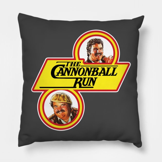 THE CANNONBALL RUN (Original) Pillow by GreenPickleJar
