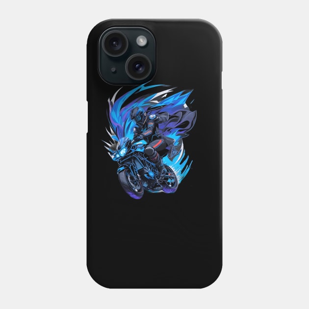 Blue Motorcycle Phone Case by JayDs Shop