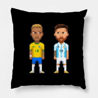 Neymar x messi 8bit Pillow