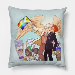 Good Omens Pride Pillow