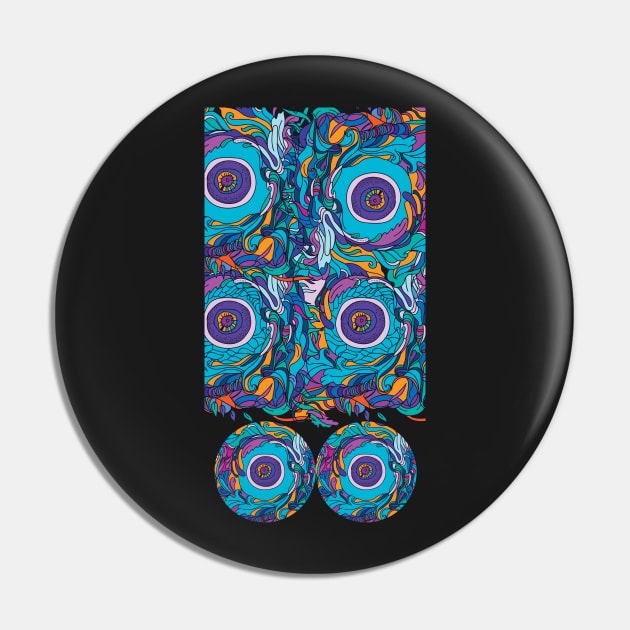 Psychedelic illustration of magic and protective evil eye Pin by IngaDesign