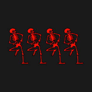 Spooky Scary Skeletons (Red) T-Shirt