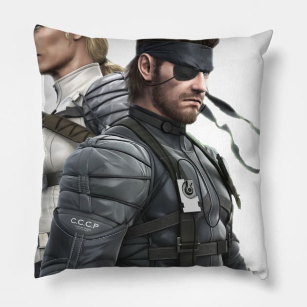 Big Boss and The Boss MGS3 Pillow by Moath