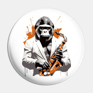 gorilla saxophonist Pin