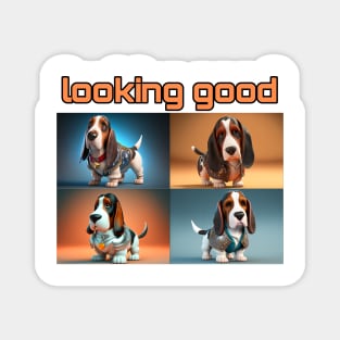 Basset Hound - Looking Good and dressed for success Magnet