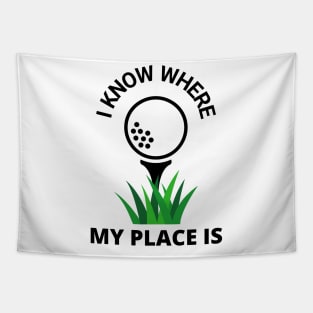 Golf Course Golfer Fun Funny Golfing Tapestry