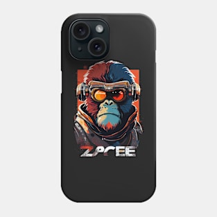 Anime Cyber Ape (Sci-Fi Ape Vintage Retro Future Design Cyberpunk Space Ape) Phone Case