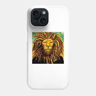 Impressionist painting of a lion Phone Case