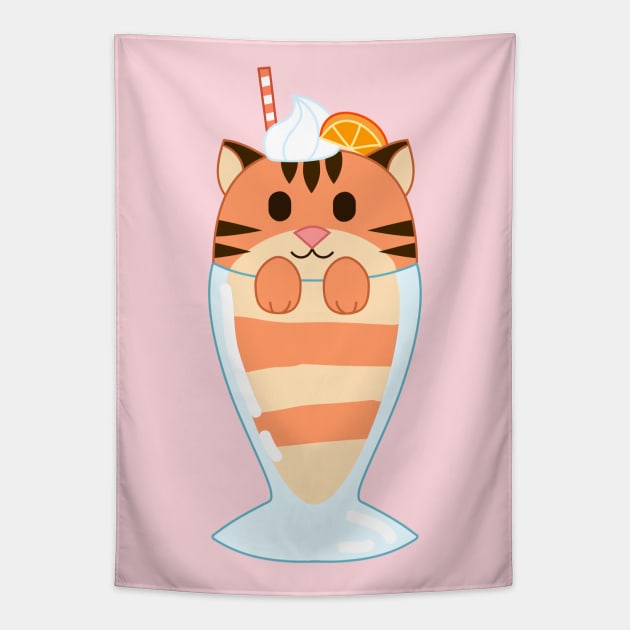 orange tiger shake Tapestry by chibifox