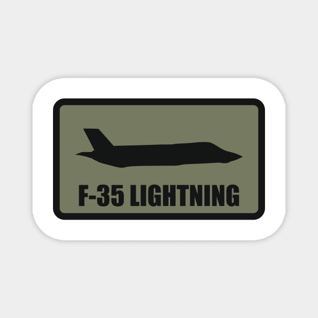F-35 Lightning II Patch (subdued) Magnet by Tailgunnerstudios