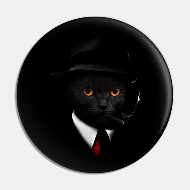 Agent Cat Pin by clingcling