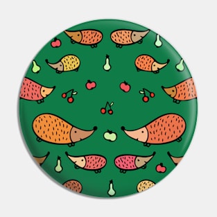 Cute and Colorful Hedgehog Pattern Pin