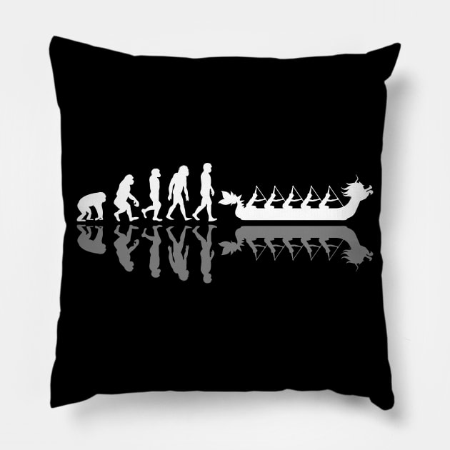 Dragon Boat Racing Team Evolution with Shadow Pillow by Shirtbubble