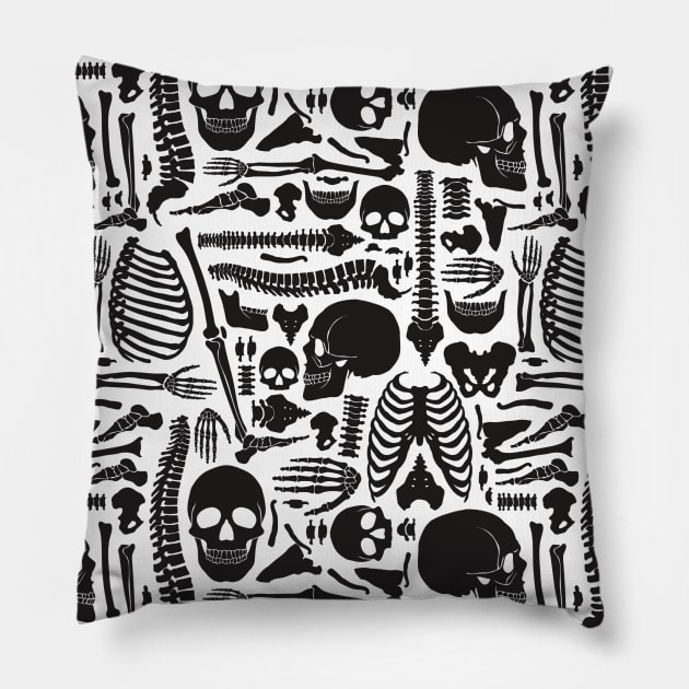 Skull Pattern Pillow by aquariart