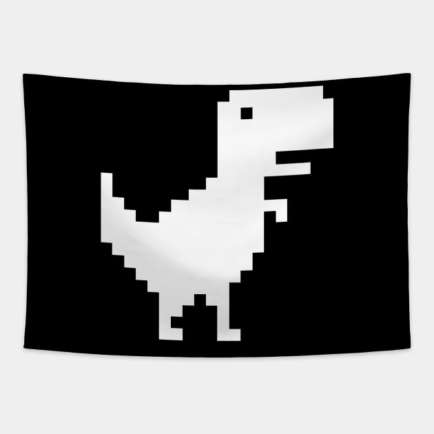 Pixel Dinosaur, No Internet Connection Tapestry by JK Mercha