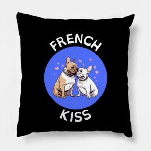 French Kiss | French Bulldog Pun Pillow