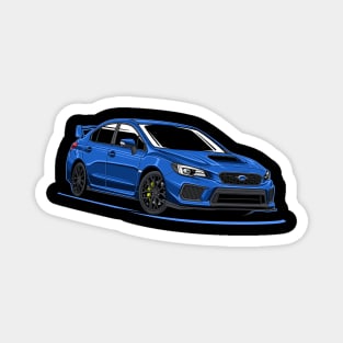 Subie Impreza STi (Blue) Magnet