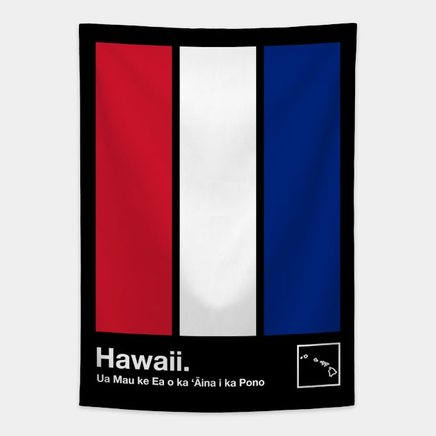 Hawaii State Flag  // Original Minimalist Artwork Poster Design Tapestry by DankFutura