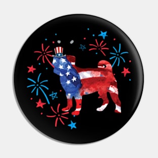 Pug Uncle Sam Hat 4Th Of July Pin