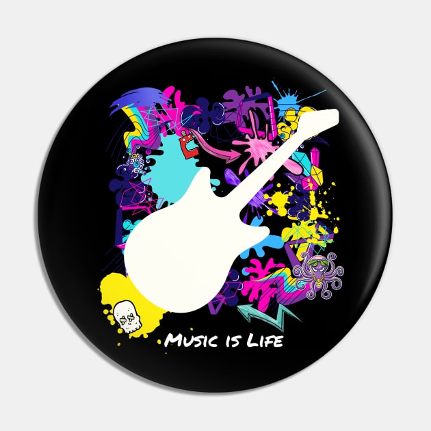 Guitar Art Pin by Dreanpitch