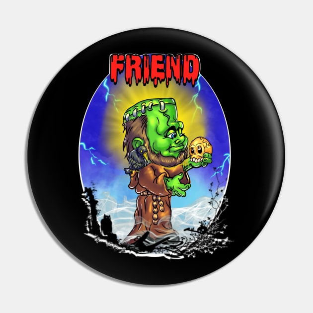 Monk  Frankenstein monster Pin by Biomek