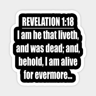 Revelation 1:18 KJV Bible Verse Magnet