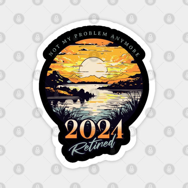 Officially Retired 2024, Funny Retired, Retirement, Retirement Gifts, Retired Est 2024, Retirement Party Magnet by TayaDesign