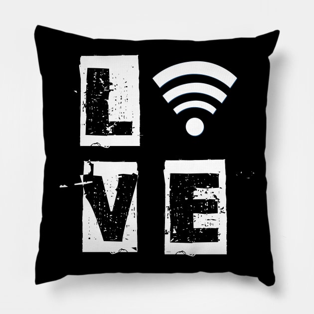 WLAN Love Internet Pillow by Imutobi