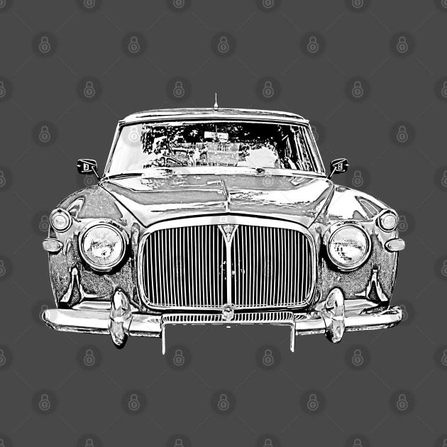 Rover P5 1960s classic car monochrome by soitwouldseem