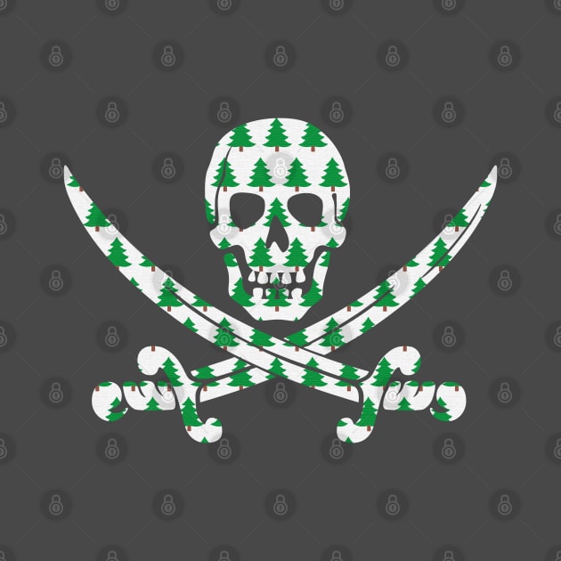 Skull and Crossbones Christmas Tree Pattern by FandomTrading