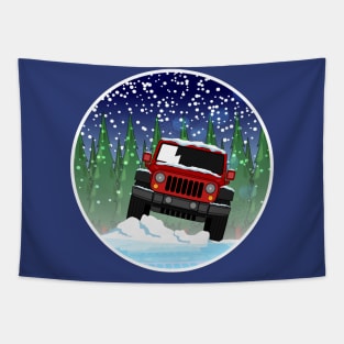 Off Road Snowy Adventure Tapestry