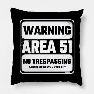 Area 51 Black and white version Pillow