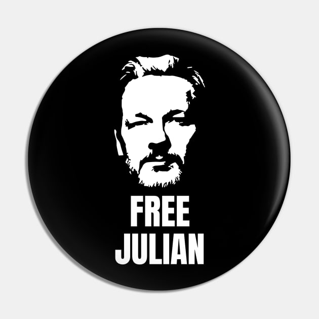 Free Julian Assange Pin by Multidimension art world