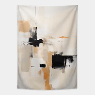 Abstract Neutral Tones Modern Art Tapestry