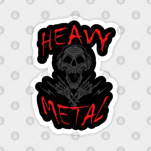 Heavy metal design not only for metal heads Magnet by pabrun