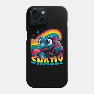 Snaily The Super Cute Rainbow Snail Phone Case