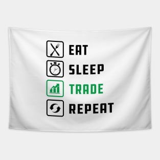 Trader - Eat Sleep Trade Repeat Tapestry