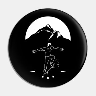 Skateboarder Boarder Skater Skating Mountain Gift Pin