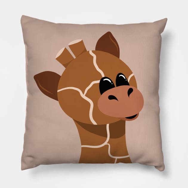 Sweet Giraffe Face Pillow by PandLCreations