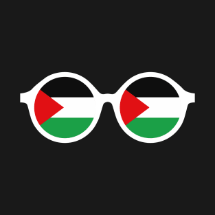 Palestine Flag Goggles - Funny Middle East Poster T-Shirt