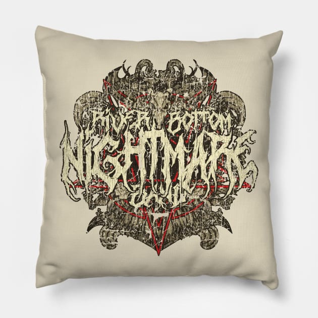 Riverbottom Nightmare Band // Vintage Pillow by Niko Neon