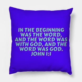 Bible Verse John 1:1 Pillow