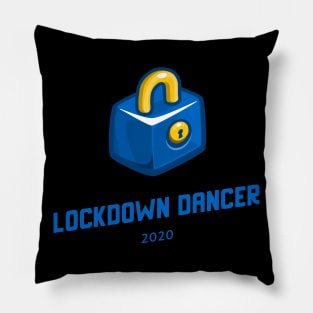 Corona virus 2020 Lockdown Dancer Blue Pillow