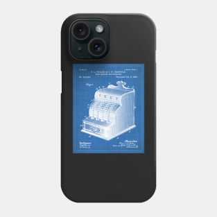 Cash Register Patent - Entrepreneur Office Décor Art - Blueprint Phone Case