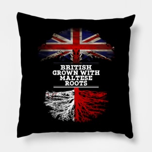 British Grown With Maltese Roots - Gift for Maltese With Roots From Malta Pillow