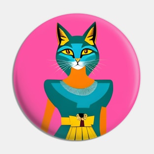 Elegant Cat Lady Pin