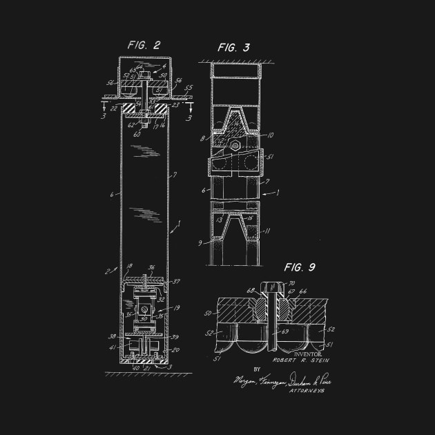 Trolley System Vintage Patent Hand Drawing by TheYoungDesigns