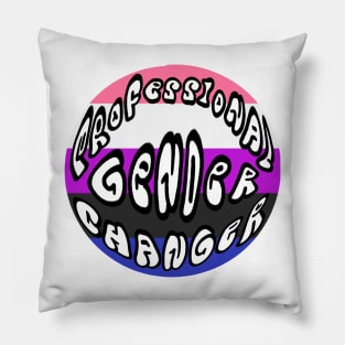 professional gender changer genderfluid flag Pillow