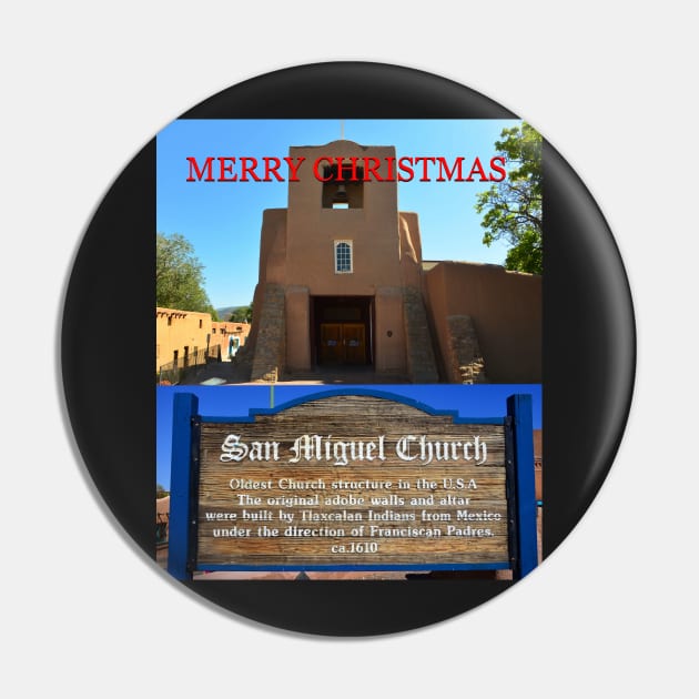 Christmas card of the San Miguel Church oldest in America Pin by dltphoto