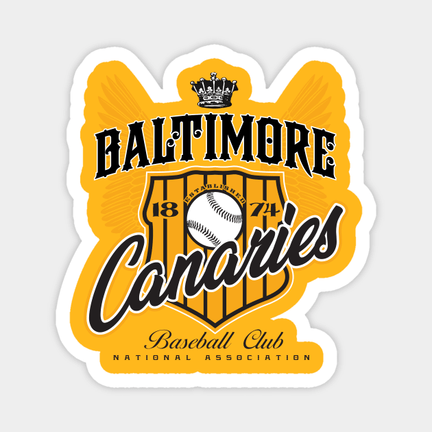 Baltimore Canaries Magnet by MindsparkCreative